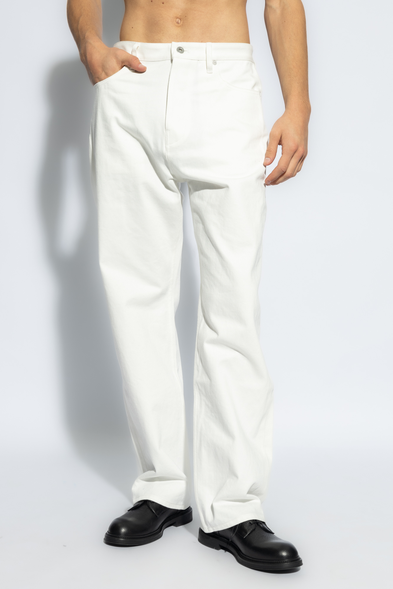 パンツ JIL SANDER white cotton jeans White Loose-fitting jeans JIL SANDER - Vitkac GB